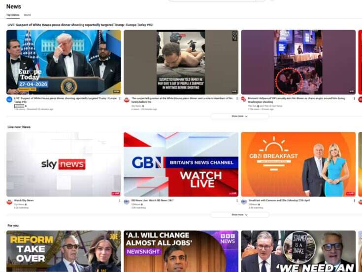 Photo of News booms on Youtube: BBC goes top as leading publishers grow 16%