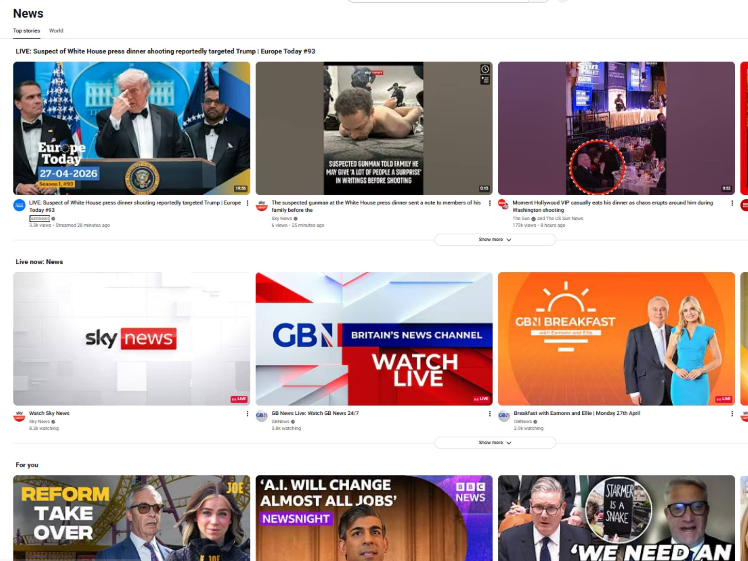 pressgazette.co.uk - Alice Brooker - News booms on Youtube: BBC goes top as leading publishers grow 16%
