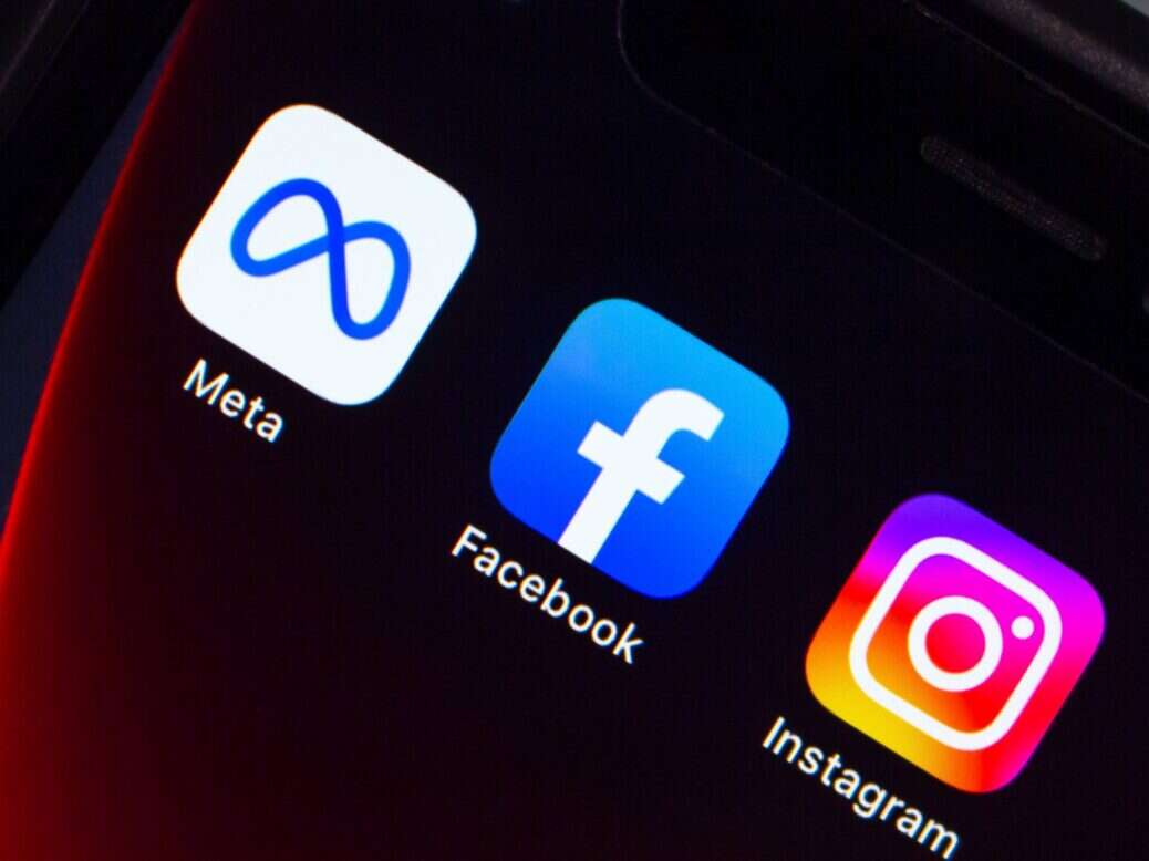 Closeup icons of Meta Platforms, Inc., Facebook and Instagram seen in an iPhone screen. Picture: Koshiro K/Shutterstock