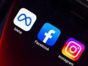 Closeup icons of Meta Platforms, Inc., Facebook and Instagram seen in an iPhone screen. Picture: Koshiro K/Shutterstock
