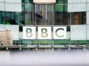 London, United Kingdom - May 26, 2025: The iconic BBC logo displayed prominently on a modern building. Picture: Taljat David / Shutterstock.com