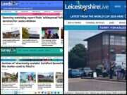 The homepages of three of the worst-hit sites by year-on-year audience reach were Reach-owned: Leicestershire Live, Leeds live and Surrey Live (19 June 2026)