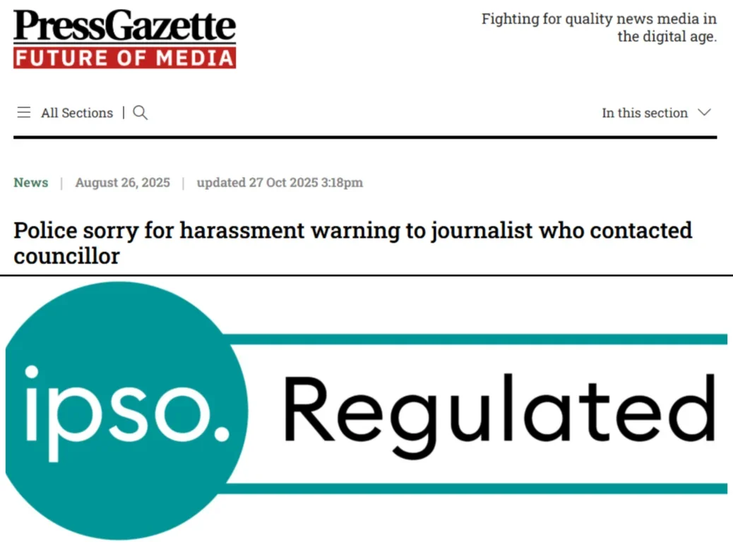 Press Gazette story subject to upheld IPSO ruling above, and IPSO flag below