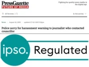 Press Gazette story subject to upheld IPSO ruling above, and IPSO flag below