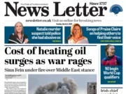 Belfast News Letter front page from March 2026 to illustrate story about departure of editor Ben Lowry