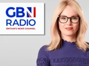 GB News Radio logo and presenter Michelle Dewberry