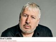 Rod Liddle headshot with title 'Presenter, Times Radio' written on a banner below.