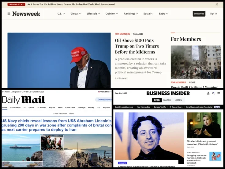 Photo of Top 50 US news websites: Biggest traffic drops at Newsweek, Daily Mail and Business Insider in August