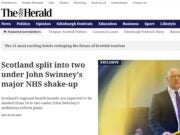 Screenshot of The Herald's homepage on 1 September 2026. Picture: Press Gazette screenshot