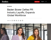 An article promoting Baden Bower appears on a fake Scotland edition of Forbes.