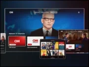 CNN All Access subscription promo image showing its content across various device sizes, with Anderson Cooper in centre TV screen