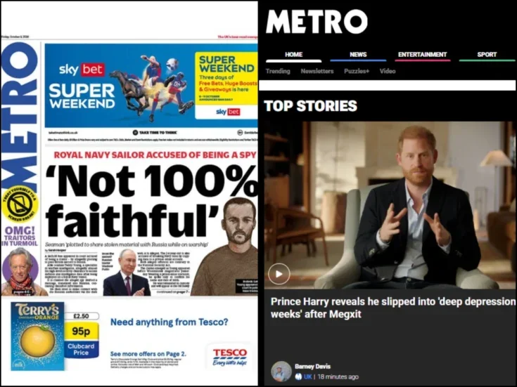 Metro proposes to cut 60 jobs across print and online