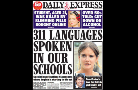 Daily Express told to publish front-page correction over story claiming English 'starting to die out' in British schools