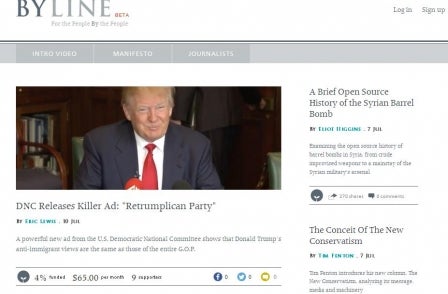 UK-based website Byline claims to be most popular journalism crowdfunding platform