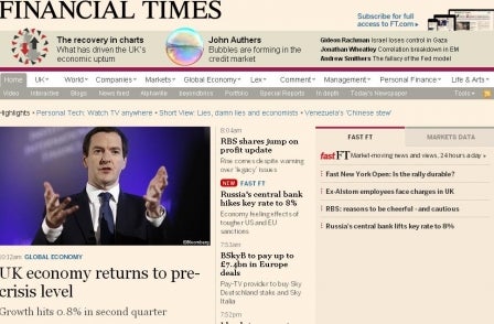 FT half-year results: Digital now makes up two-thirds of readership after 33 per cent rise to 455k subscribers