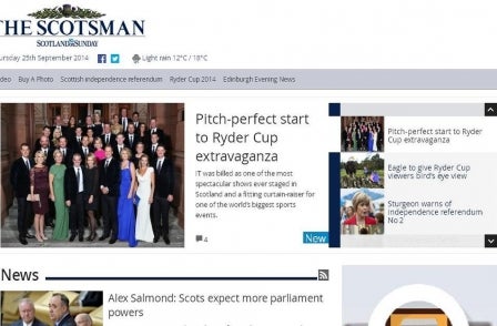 Referendum day saw Scotsman website attract 1m page views - beating previous record by 50 per cent
