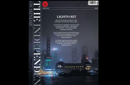 Independent on Sunday bows out after 26 years with Cameron interview and striking front page