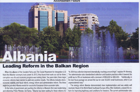 Albania: Leading economic reform (The Economist) or haven for terrorist drug gangs (Sunday People)?