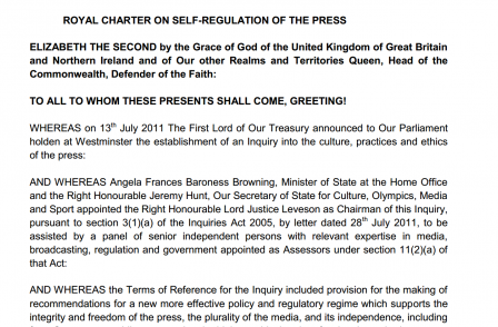 Publishers' legal challenge to Royal Charter on press regulation rejected by judge