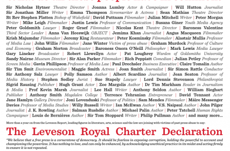 'Misleading' Hacked Off Royal Charter advert banned by the ASA