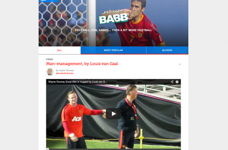 Telegraph's fun football website Project Babb hits 1.4m unique browsers in first full month
