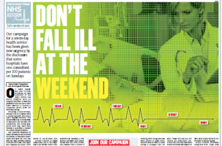 Victory for Sunday Times NHS campaign as consultants will be forced to work weekends