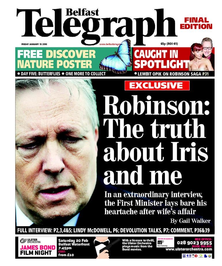 Belfast Telegraph named NI's newspaper of the year
