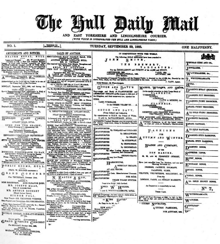 Hull Daily Mail to look back over its 125 year history