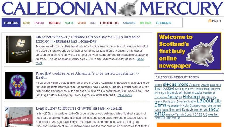 Caledonian Mercury: online launch in Scotland
